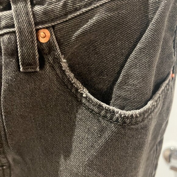 Levi's 501 Distressed Black Jeans - Picture 6 of 7
